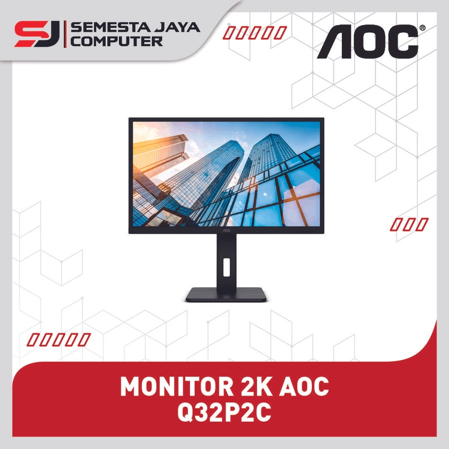 Monitor AOC Q32P2C 32&quot; 2k QHD 1440p IPS HDR USB Type C - AOC Q32P2C/70