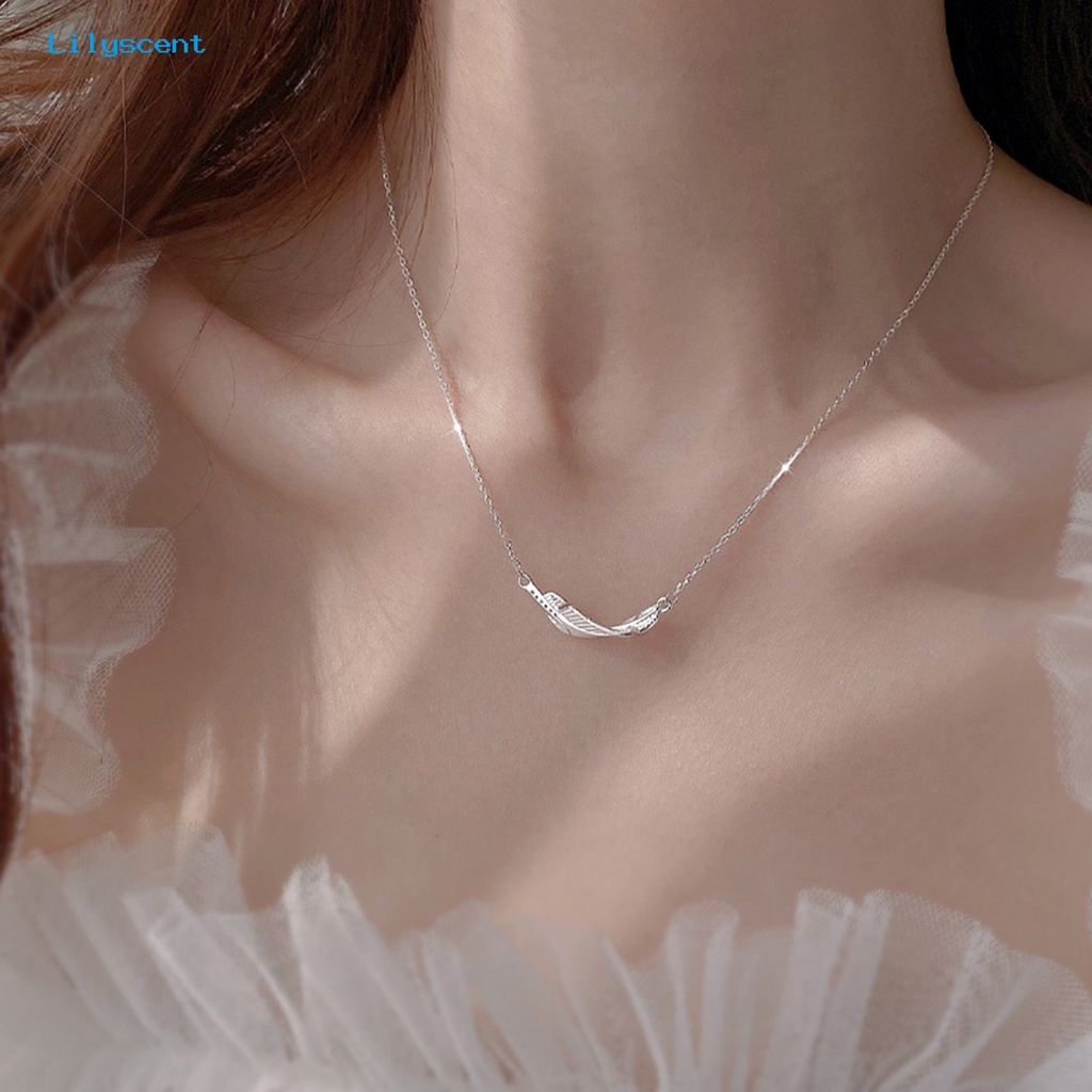 [LS] Fashion Kalung Berlian Imitasi Bulu Liontin Indah Kepribadian Shiny Neck Dekorasi Perhiasan Romantis Liontin Perempuan Kalung Untuk Pesta