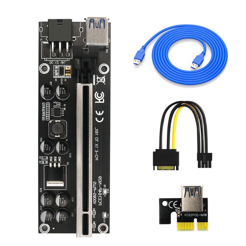 Kabel Ekstensi Kartu Grafis btsg GPU PCI E 1X Ke 16xAdapter 6Pin Untuk Penambang BTC