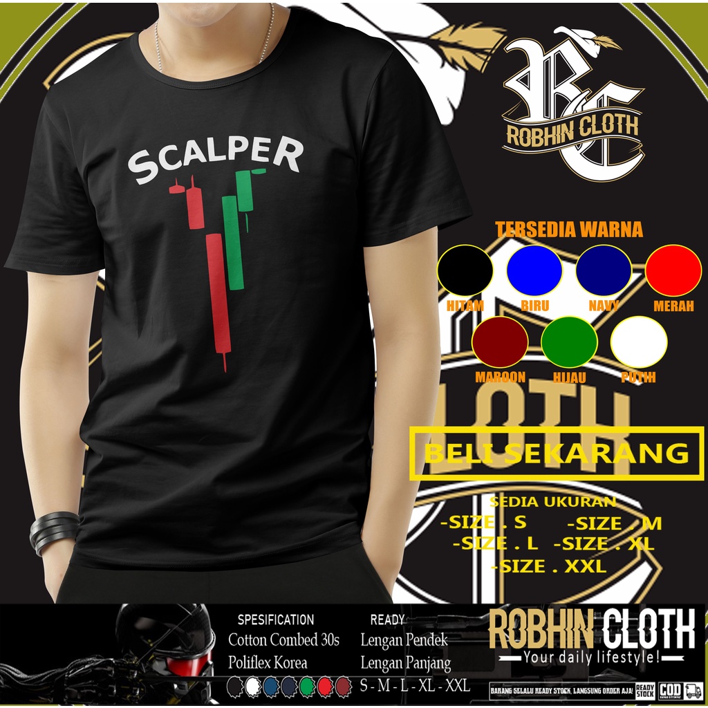 Kaos Trading Forex Trader Scalper Baju Distro