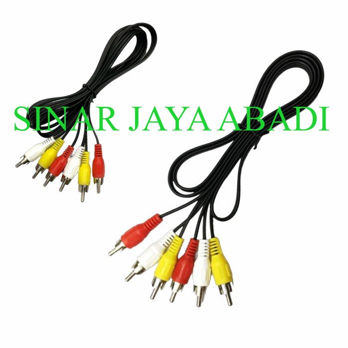 AUDIO VIDEO KABEL RCA AV KABEL MERAH PUTIH KUNING 1,3 METER