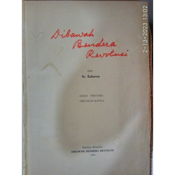 Buku Dibawah Bendera Revolusi Ir. Soekarno