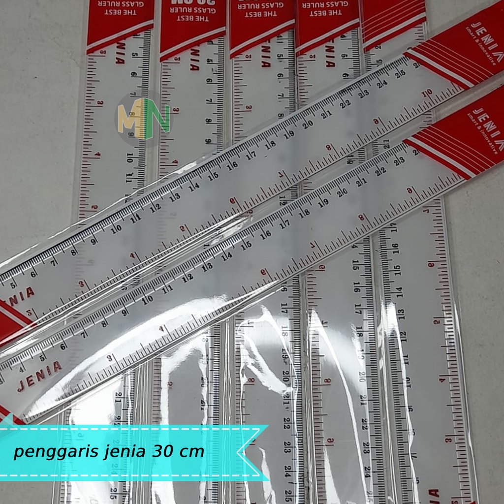 

penggaris jenia 30cm / penggaris bening