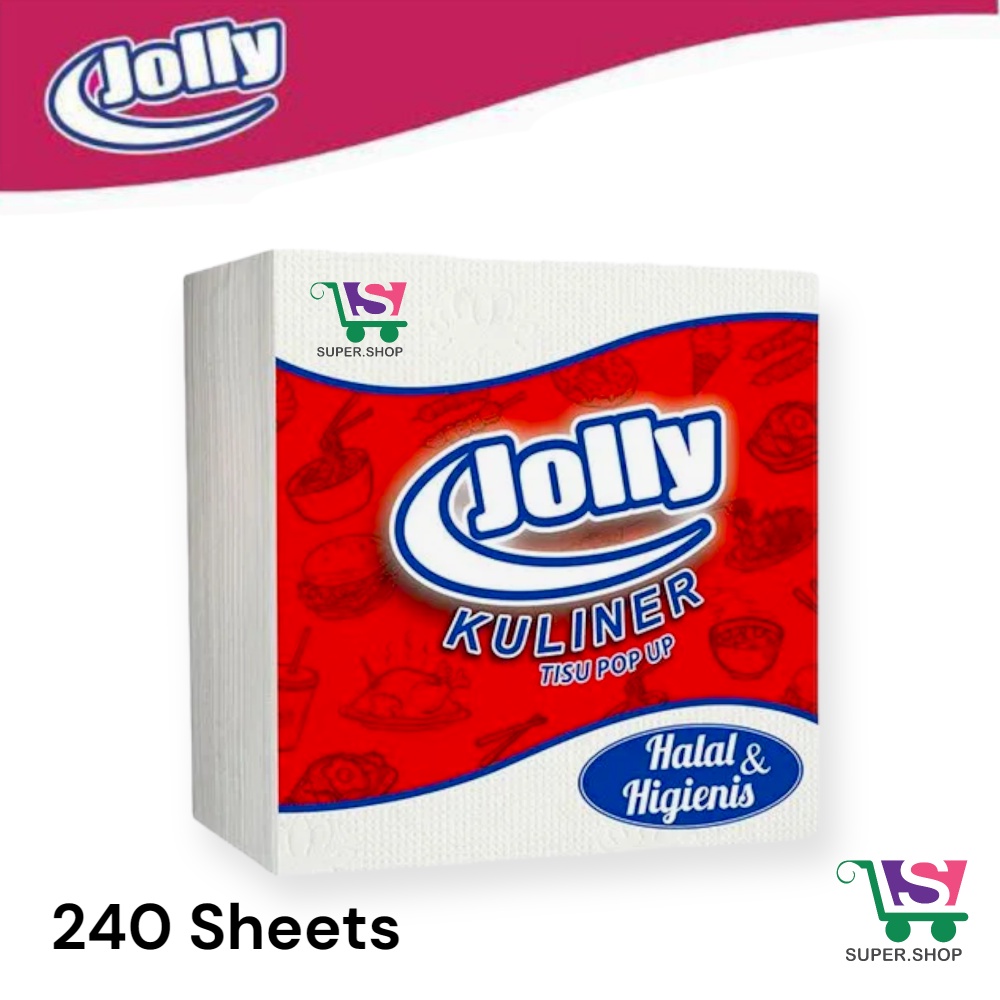 Tissue Jolly Kuliner Tisu Napkin 240 Sheets 1 Ply Tisue