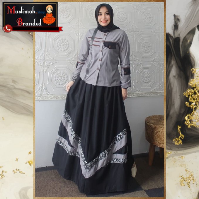 Baju lebaran DEURA Setelan Rok D316 / Setelan Wanita Terbaru / Setelan Remaja Pesta - MUSLIMAH BRAND