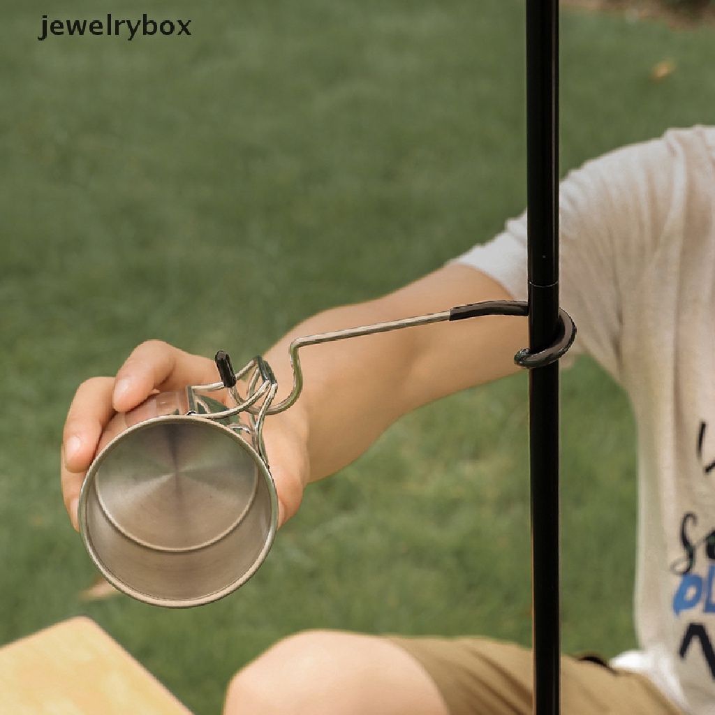 [jewelrybox] Tiang Besi Kait Universal Camping Outdoor Piknik Lampion Penerangan Butik Gantung