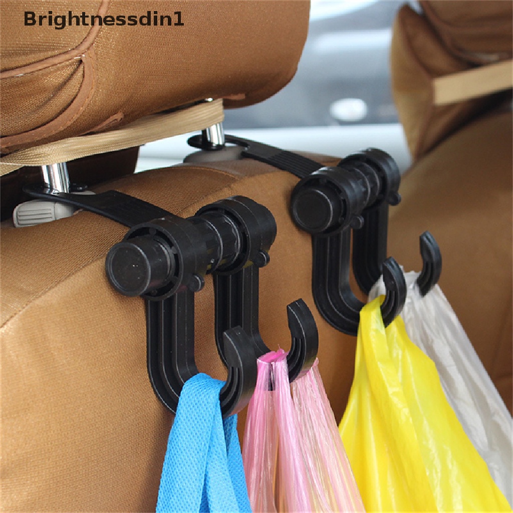 [Brightnessdin1] Car Hook Seat Back Sandaran Jok Mobil Double Hook Kait Belakang Kursi Serbaguna Butik