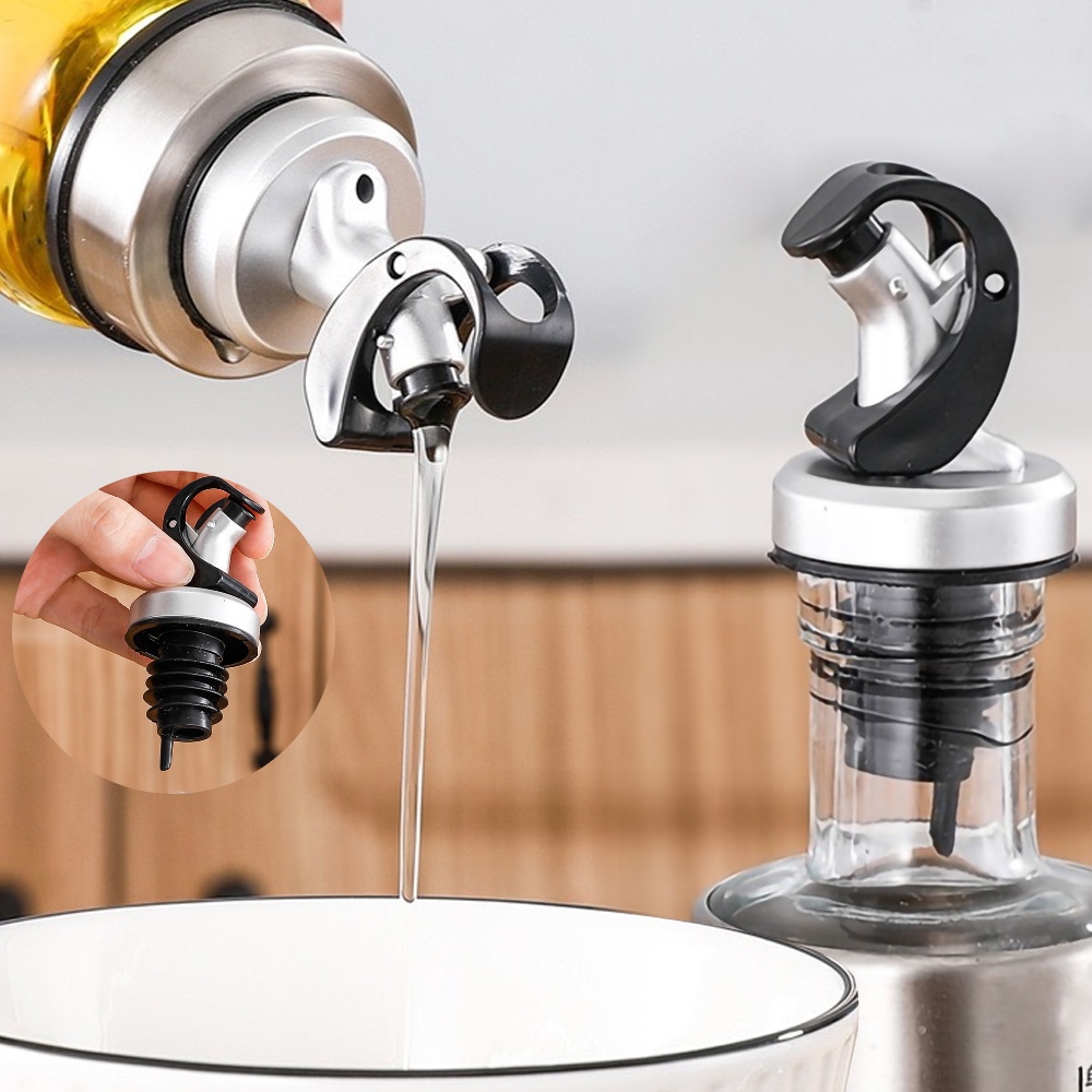 Sealed Anti Bocor Botol Stopper Food-grade Wine Pouring Spout Auto Flip Cap Oil Spray Nozzle Jus Kopi Dispenser Mulut Untuk Pesta Bar Hotel Keluarga