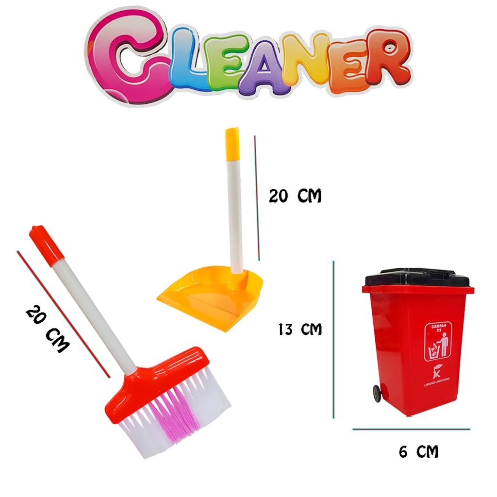 ( BISA COD )Mainan Alat Kebersihan/Mainan  Play Set Cleaner / Go Clean MC04 JSP