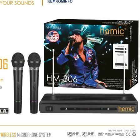 ✻ COD Mic Microphone HOMIC Double Wireless HM-306 HM-306 VHF Series//MIC KARAOKE//MIC WIRELESS HOMIC