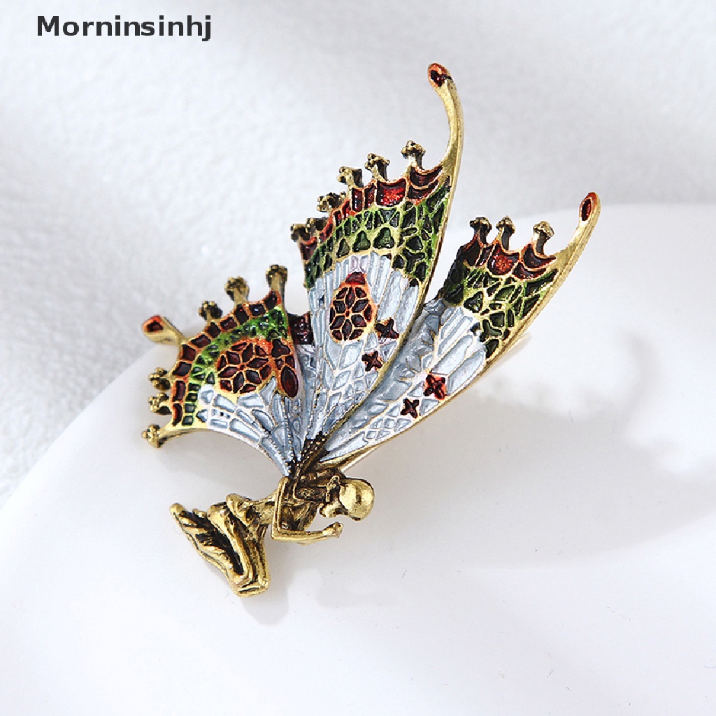 Mornin Vintage Sayap Kupu-Kupu Malaikat Bros Enamel Wanita Brooch Pin Perhiasan Hadiah id