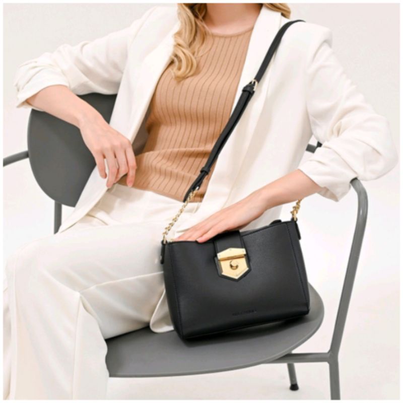 Tas Selempang Les Catino Shanghai lolo Crossbody Tan red/4