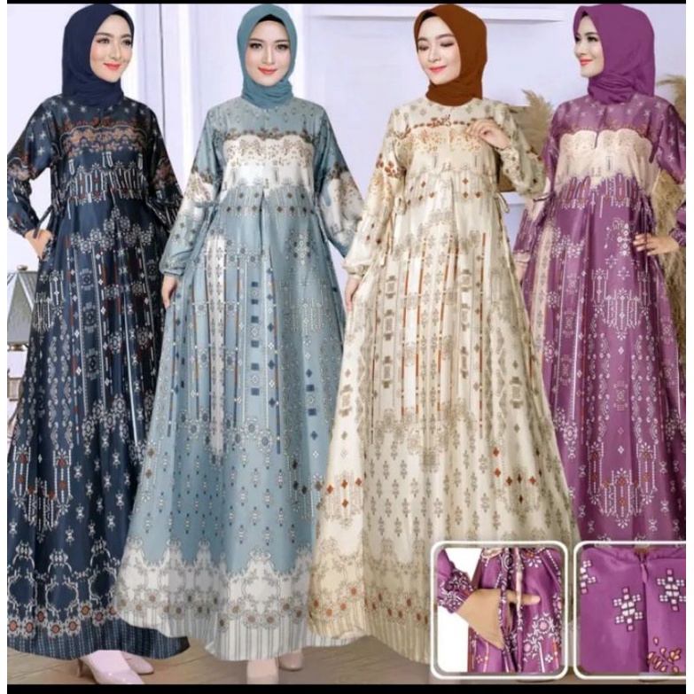 Gamis Dior silk  motif Bintang