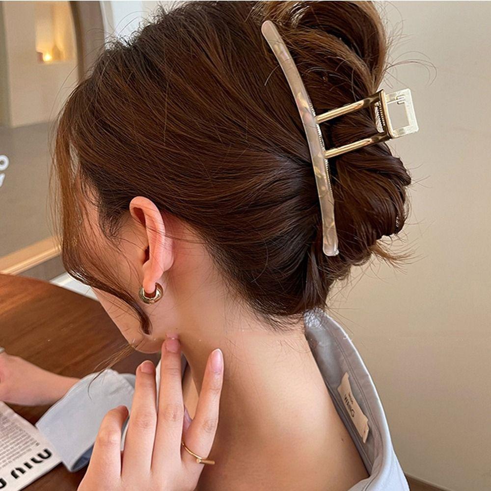 Agustina Klip Rambut Asam Asetat Lucu Kreatif Klip Rambut Bentuk Geometris Besar Ambil Klip Gadis Perempuan Aksesoris Rambut