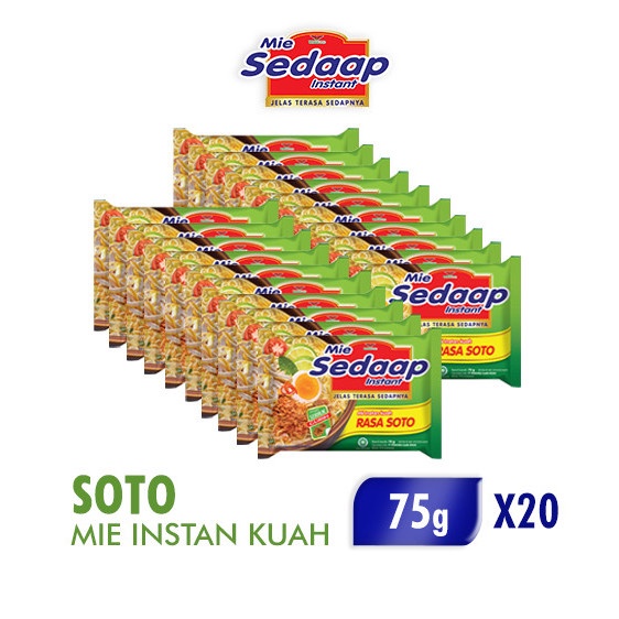 

MIE SEDAP Sedaap Mie Instan Soto 75 gr x 20 ORIGINAL