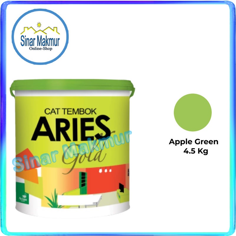 Cat Tembok Aries Gold 4,5 KG 1 Galon 502 Apple Green (AVIAN)