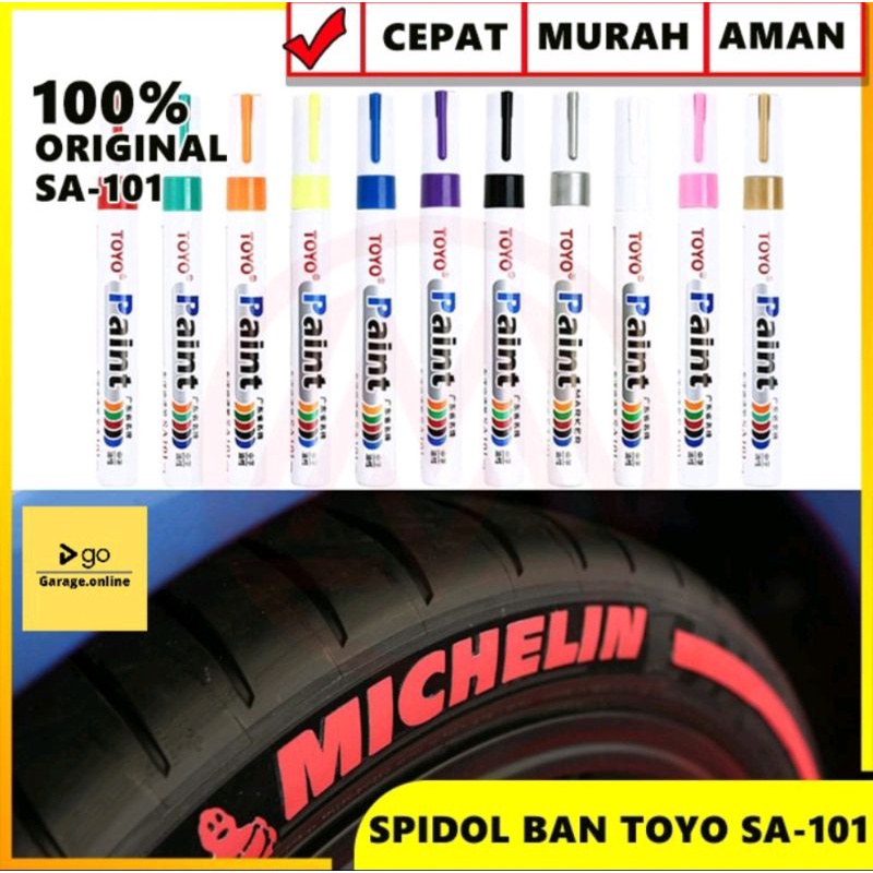 Spidol ban anti air warna warni ban motor mobil permanen spidol cat