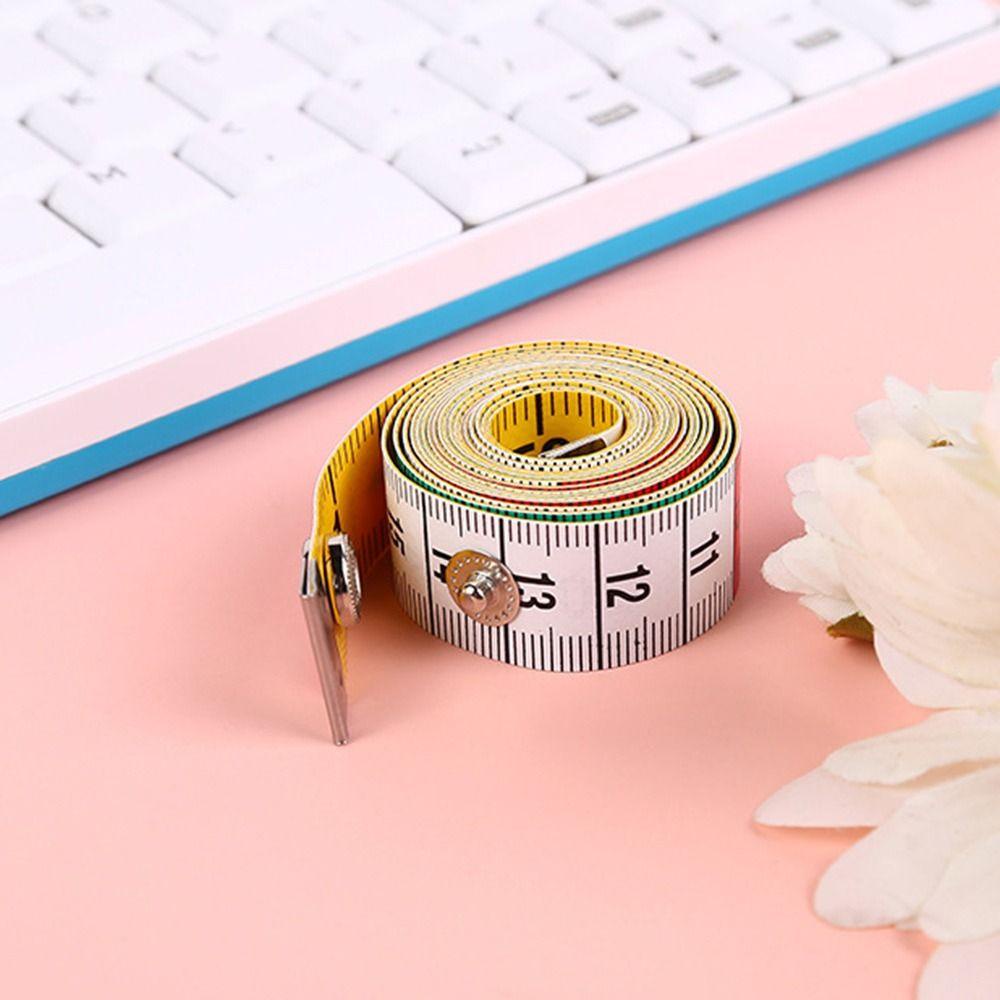 POPULAR Populer 2pcs Soft Tape Measure Tape Tailor Warna Dua Sisi Portabel Baru Dengan Snap