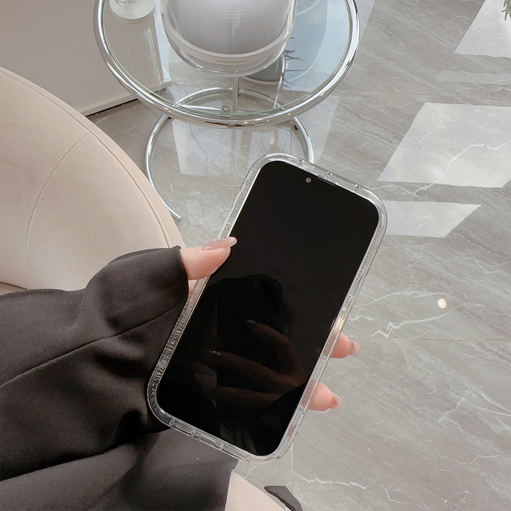 Unisex Black Ripple Art Soft TPU Full Protection Transparent Phone Case Cover for Iphone 11 12 13 14 PRO MAX