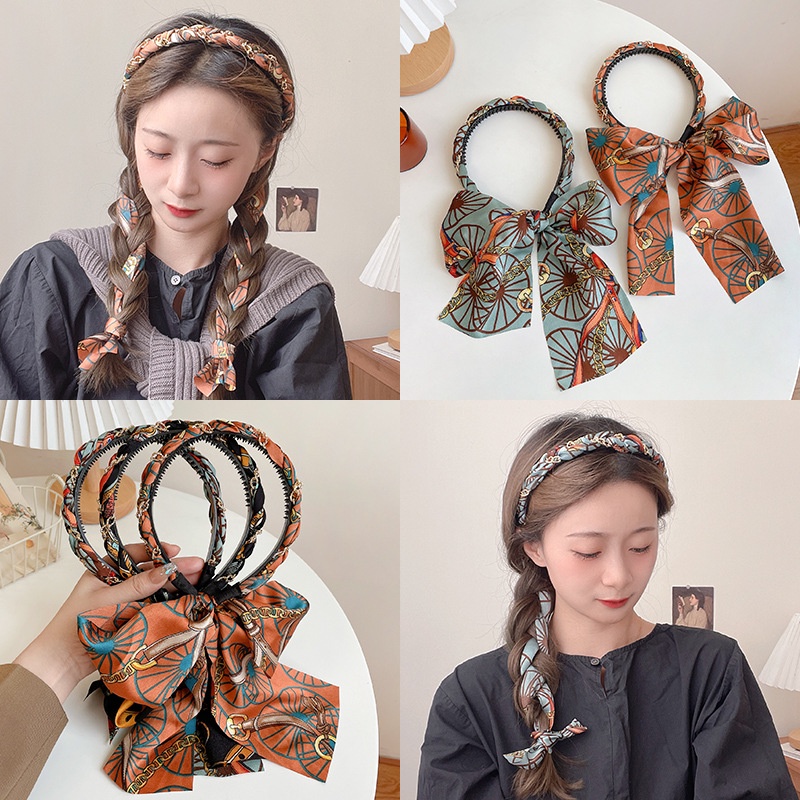 3SP | ART115 Bando Korea Perempuan Dewasa Motif Bandana Korea Tali Kepang Simpul Pita Aksesoris Rambut Wanita