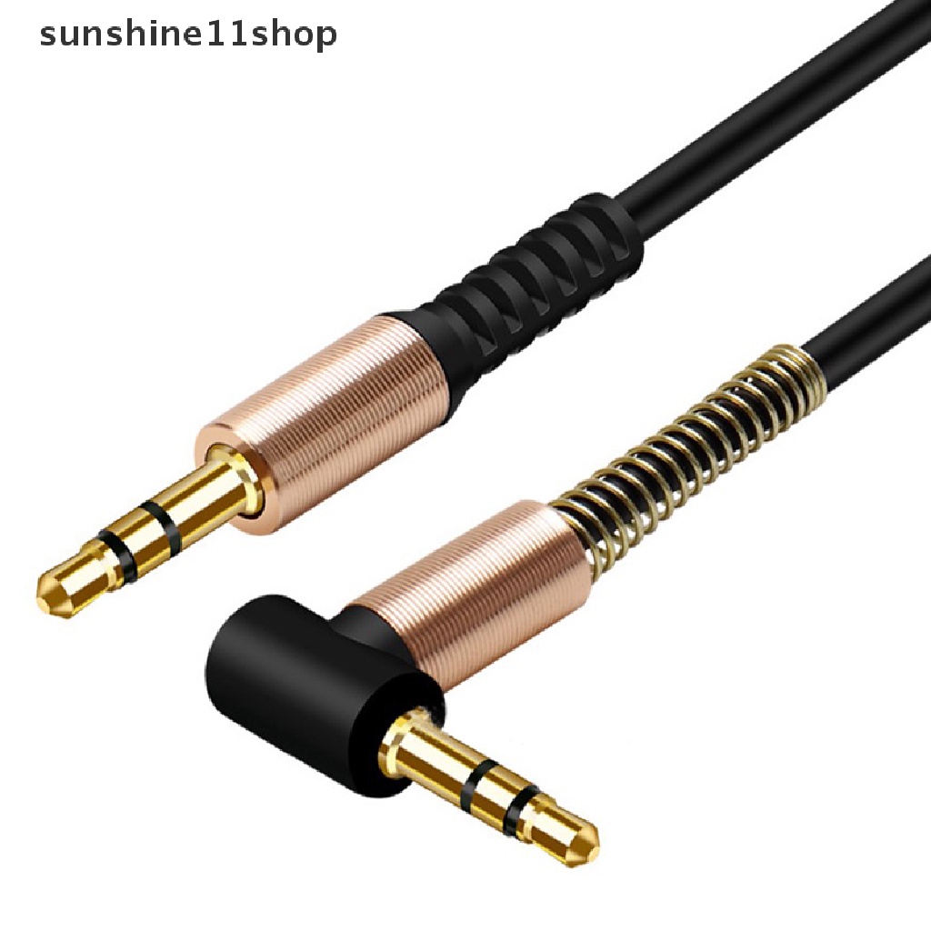 Sho Kabel Audio Jack 3.5mm Kabel AUX Pegas Mobil Lapis Emas Jack Male to Male Kabel N