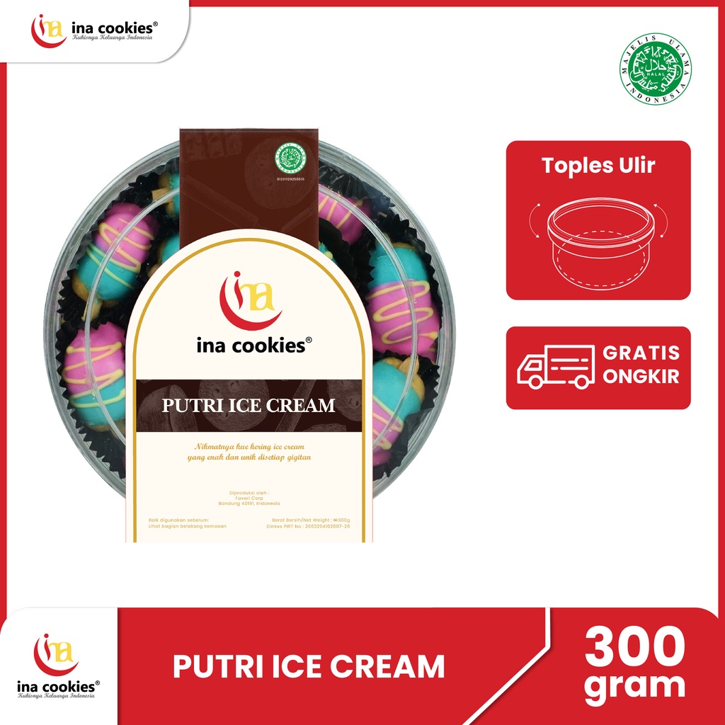 

Ina Cookies Putri Es Krim Kue Kering Lebaran Toples Reguler