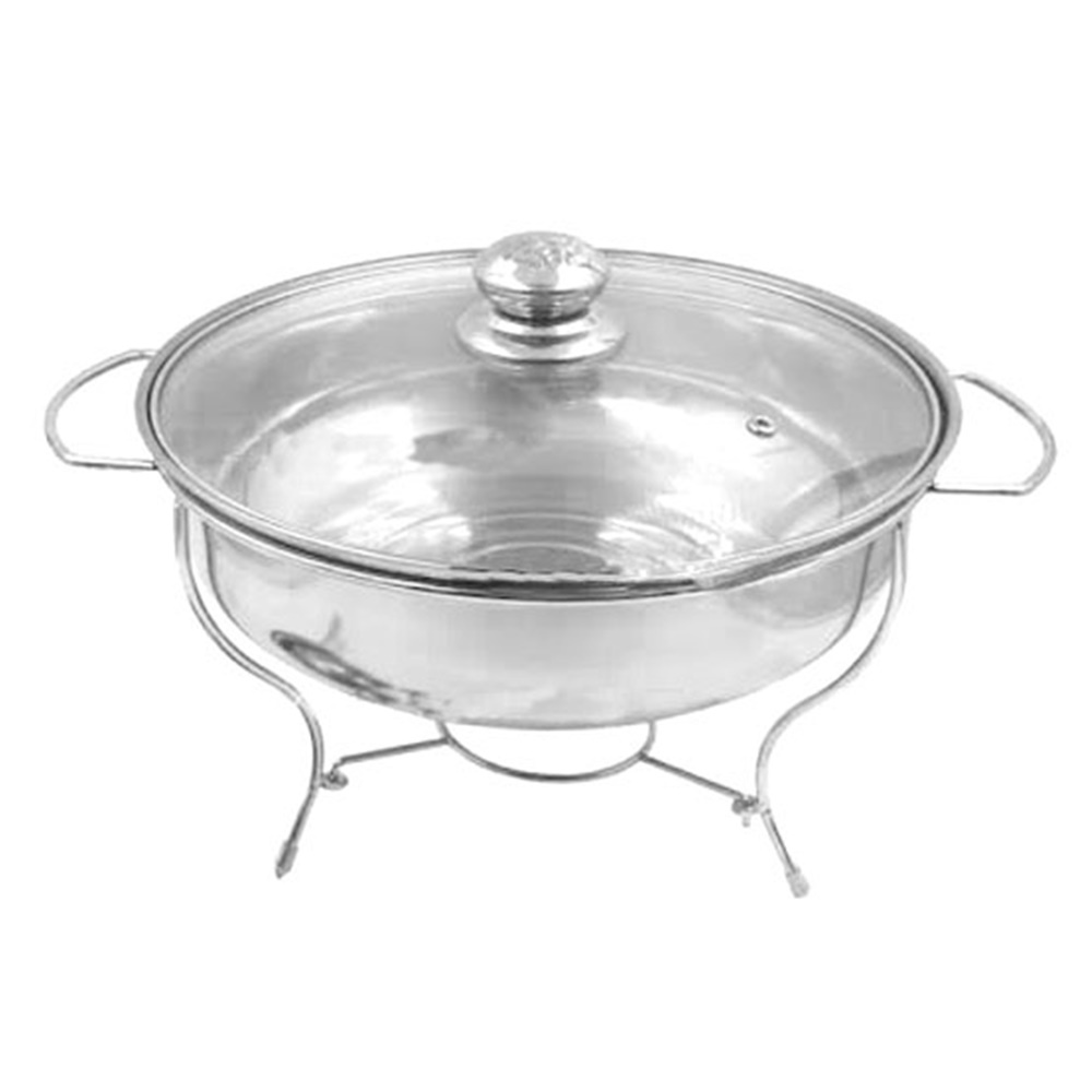 DM - Prasmanan Sop Kuah Warmer Stove Stainless Tutup Kaca / warmer stove tempat makan penghangat makanan prasmanan stainless