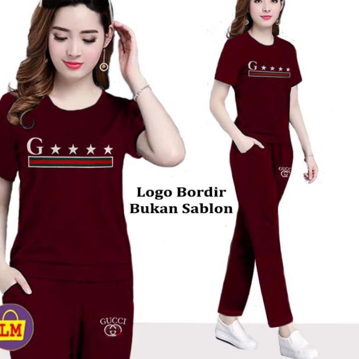 ➦ LM   Setelan Enjoy Baju Setelan Training Lengan Pendek Jumbo XXL ☼