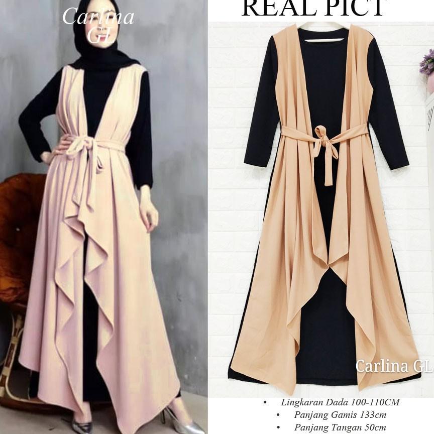 SPECIAL PRICE GAMIS MUSLIM JILL SET 2in1 CARLINA FASHION