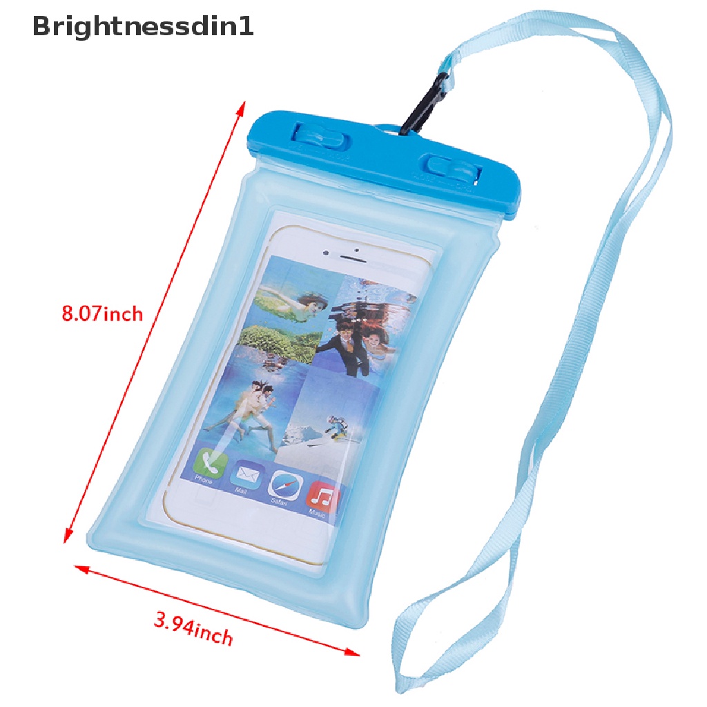 [Brightnessdin1] 1pcs Under Water Proof Dry Pouch Bag Case Cover Pelindung Holder Untuk Hp Butik