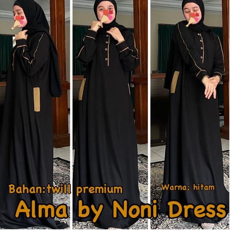 Sale Daster Arab Noni Dress ALMA Maxi Dress Mewah Gamis Twill PREMIUM