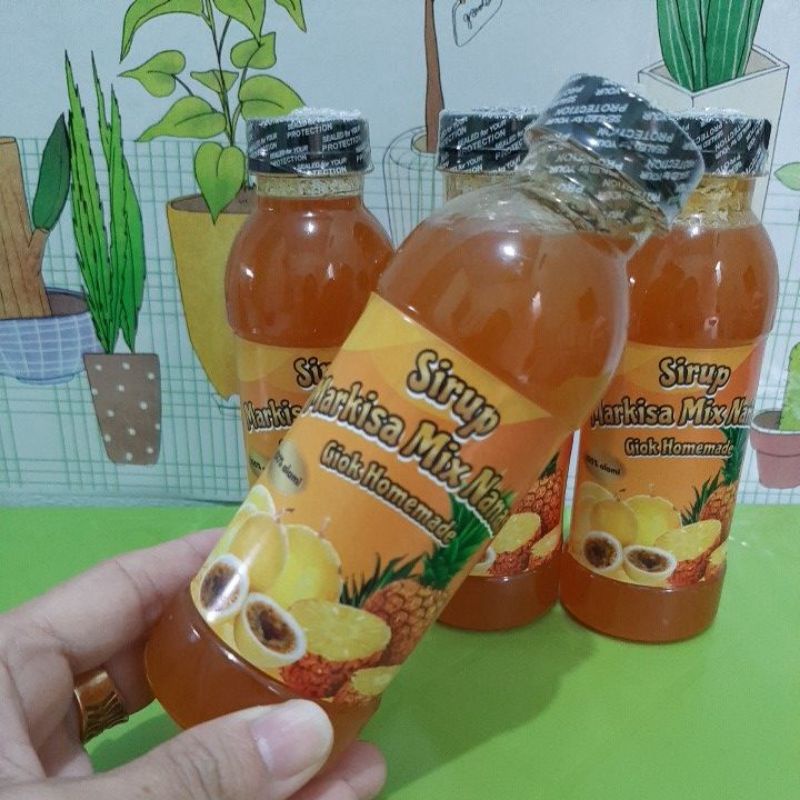 

sirup markisa mix nanas khs giok homemade garansi gula murni /tanpa pewarna pengawet /garansi asli