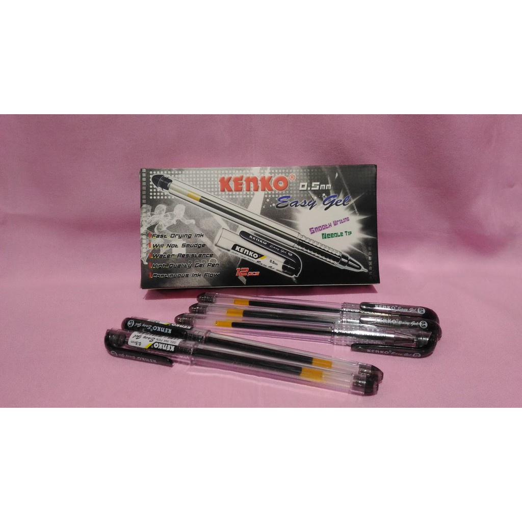 

Terlaris ✨ -Pen Kenko Easy Gel Warna Hitam 1 lusin lsn 12pcs Bagus Murah READY STOCK- 2.2.23