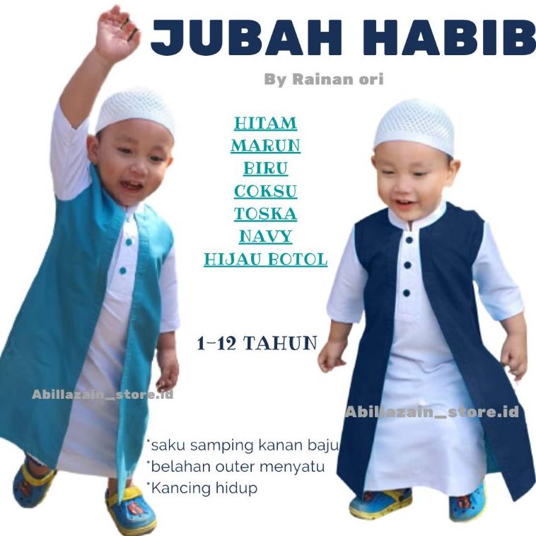 STOK TERBARU Baju muslim anak laki laki "FREE PECI" rajut / Jubah Anak by Abillazain store / Grosir 