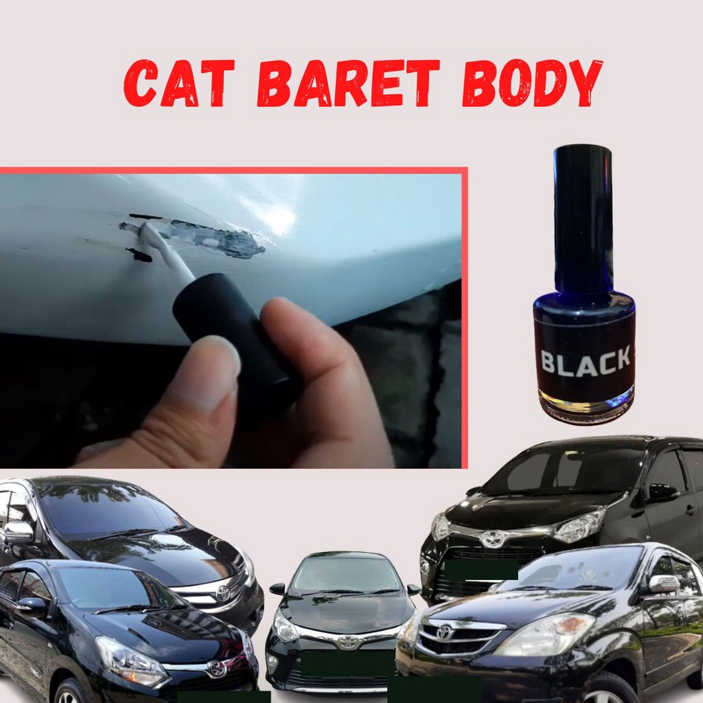 Cat Oles Penghilang Baret Hitam Solid Kendaraan Motor Mobil