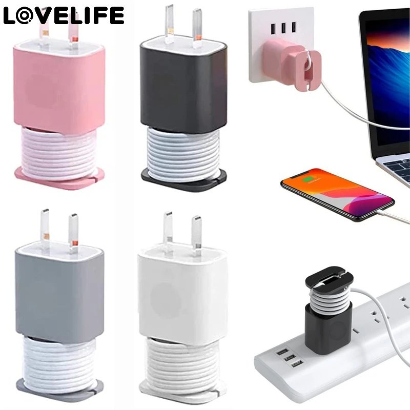 Charger Silicone Case Pelindung Kabel Data Winder Proteksi Anti Putus Penyimpanan Kabel 2in1 Silicone Charger Protector Data Cable Winder Perlindungan Anti Putus Penyimpanan Kabel