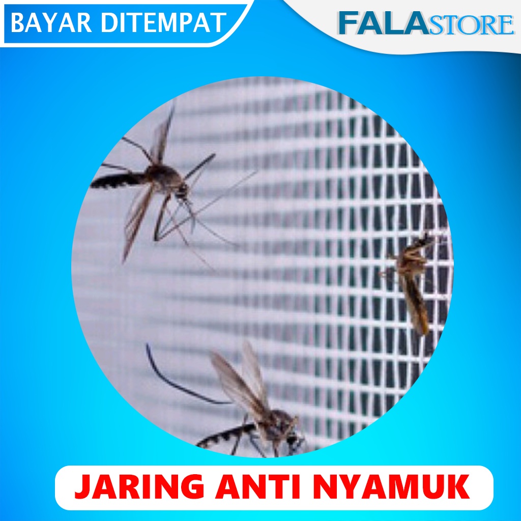 KAWAT KAIN KASA JARING NYAMUK MESH NYLON NILON KAIN STRIMIN VENTILASI BERKUALITAS 1 ROLL 14 M BERKUA