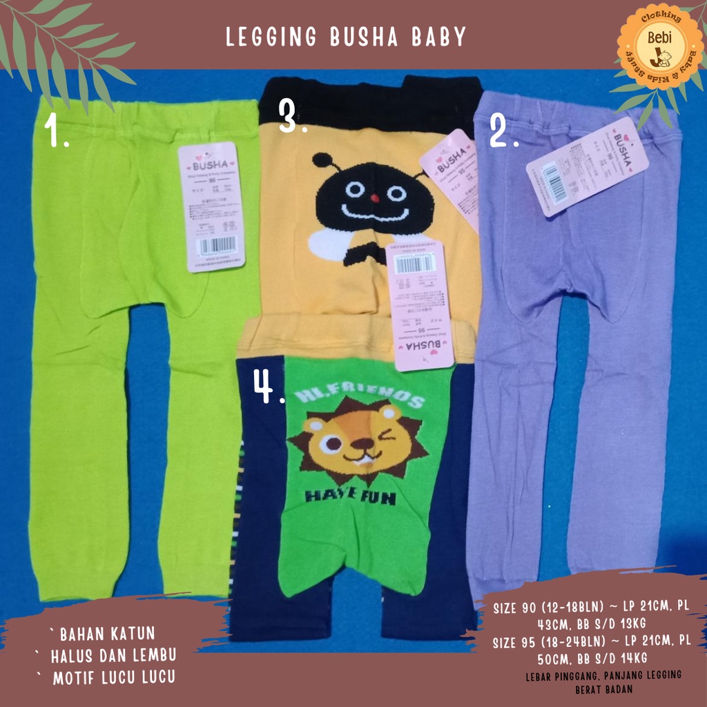 LEGGING BUSHA BABY RAJUT SZ 12BLN-24BLN