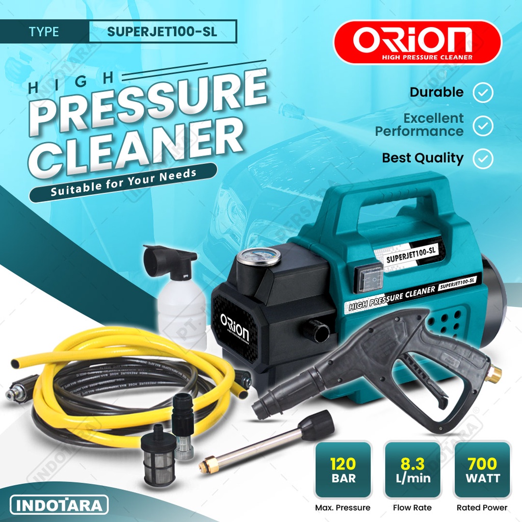 Alat steam cuci motor &amp; mobil Jet Cleaner - Orion SUPERJET100SL Silent (Tidak Berisik)