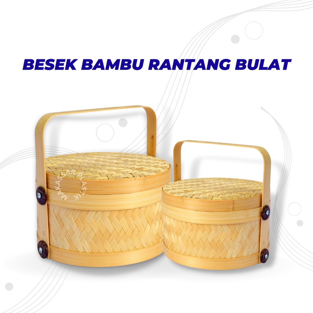 Besek Bambu Rantang Bulat