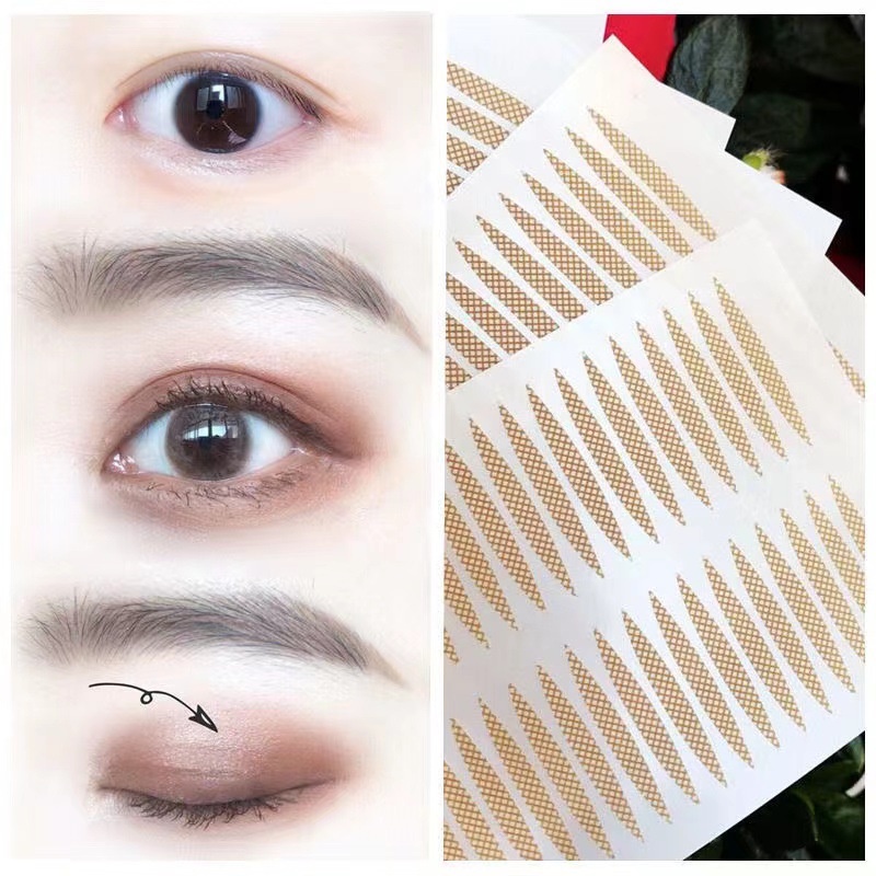 1lembar Renda Invisible Double Eyelid Tahan Air Sweatproof Non-reflective Self-adhesive Stiker Kelopak Mata Alat Makeup Mata