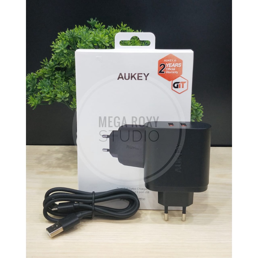 Aukey Charger PA-T16 2 Ports 36W QC 3.0 - 500076 charger aukey 2usb