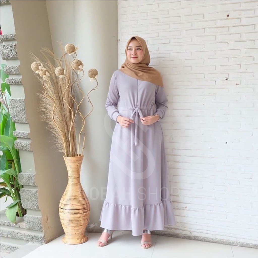 MOZA MAXI gamis terbaru 2023 gamis wanita kekinian gamis polos model terbaru