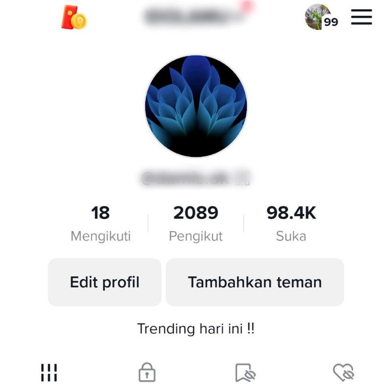 AKUN TIKTOK 2.000 Follower Akun Viral