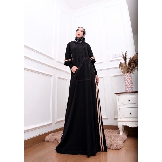 gamis gaallen ebony dress only joza clothing