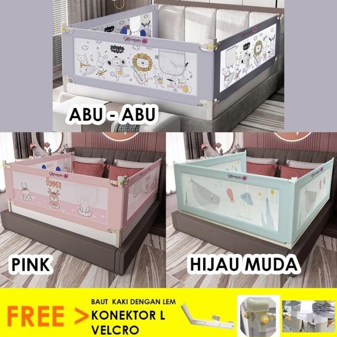 Bedrail Bedguard Fence Pembatas Pengaman Pagar Kasur Ranjang Baby