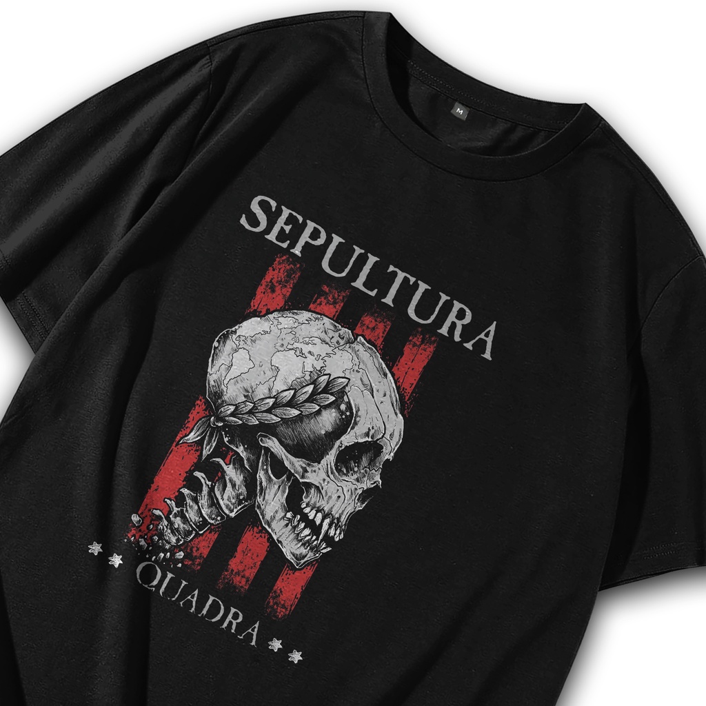 Kaos Metal  SEPULTURA Quadra Punk Oversize Atasan Vintage Music Anak Pria Wanita Second Tour Luar Pr