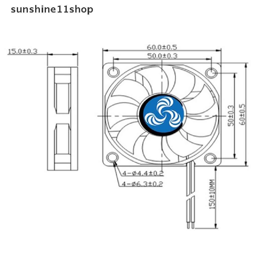 Sho DC6015 Cooling Fan 5V 12V 24V Komputer CPU Cooler Motor Dc Kipas Pendingin Humidifier Inverter Graphics Card Industrial Dc Fan N