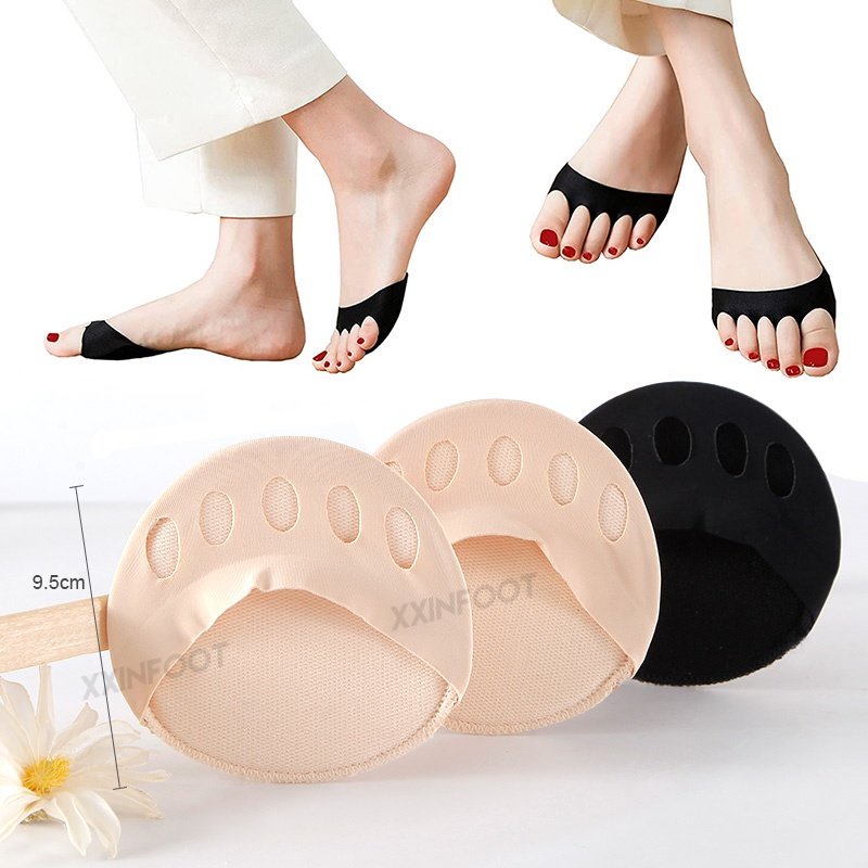 Kain Sarang Lebah Bantalan Kaki Depan untuk Wanita Sol Sepatu Perawatan Sakit Kaki Bantalan Toe Pad Sisipan