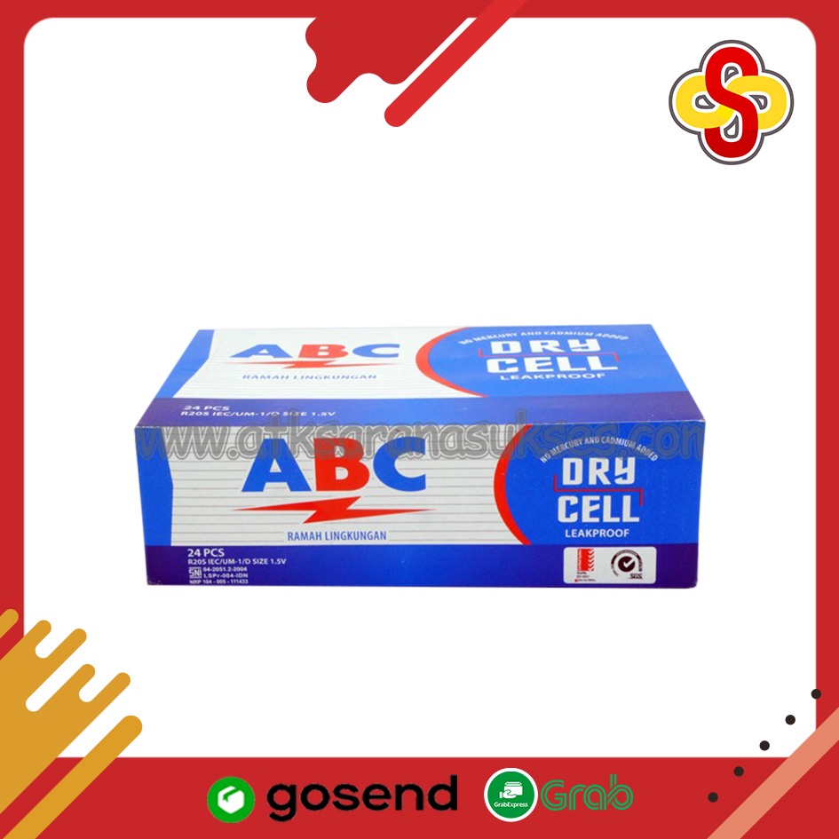 Baterai ABC Biru R20P Dry Cell Tipe D Isi 2 pcs